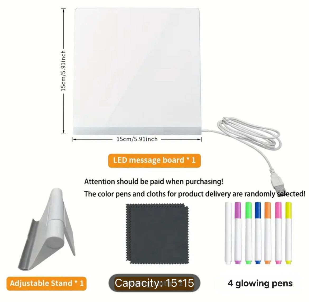 Mini LED Glow Drawing Board for Kids